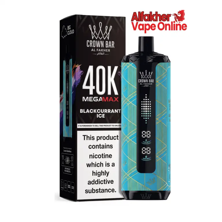 Crown Bar Al Fakher 40k Black Current Ice 6mg Disposable Vape