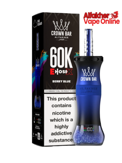 Crown Bar Al Fakher E Hose X 60k Berry Blue 6mg Disposable Vape