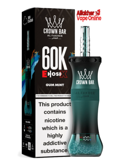 Crown Bar Al Fakher E Hose X 60k Gum Mint 6mg Disposable Vape