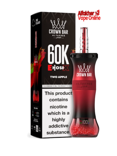Crown Bar Al Fakher E Hose X 60k Two Apple 6mg Disposable Vape