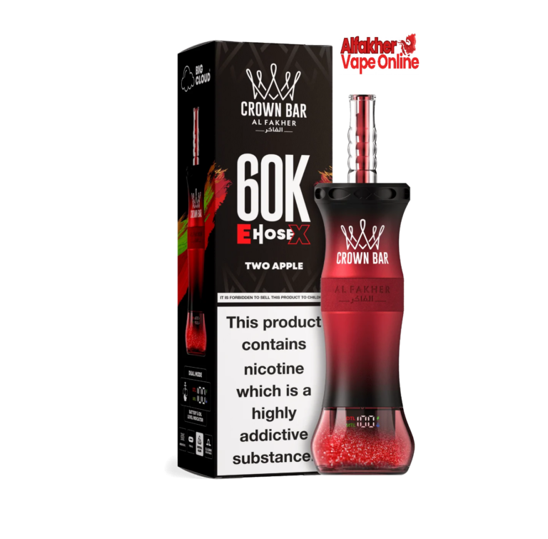Crown Bar Al Fakher E Hose X 60k Two Apple 6mg Disposable Vape