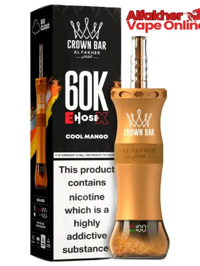 Crown Bar Al Fakher E Hose X 60k Cool Mango 6mg Disposable Vape