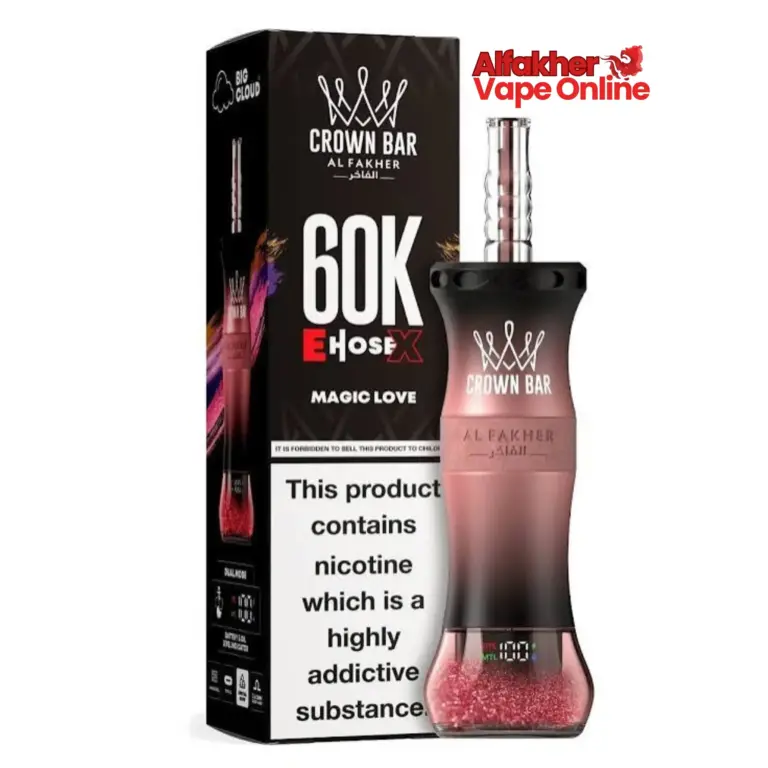 Crown Bar Al Fakher E Hose X 60k Magic Love 6mg Disposable Vape UAE