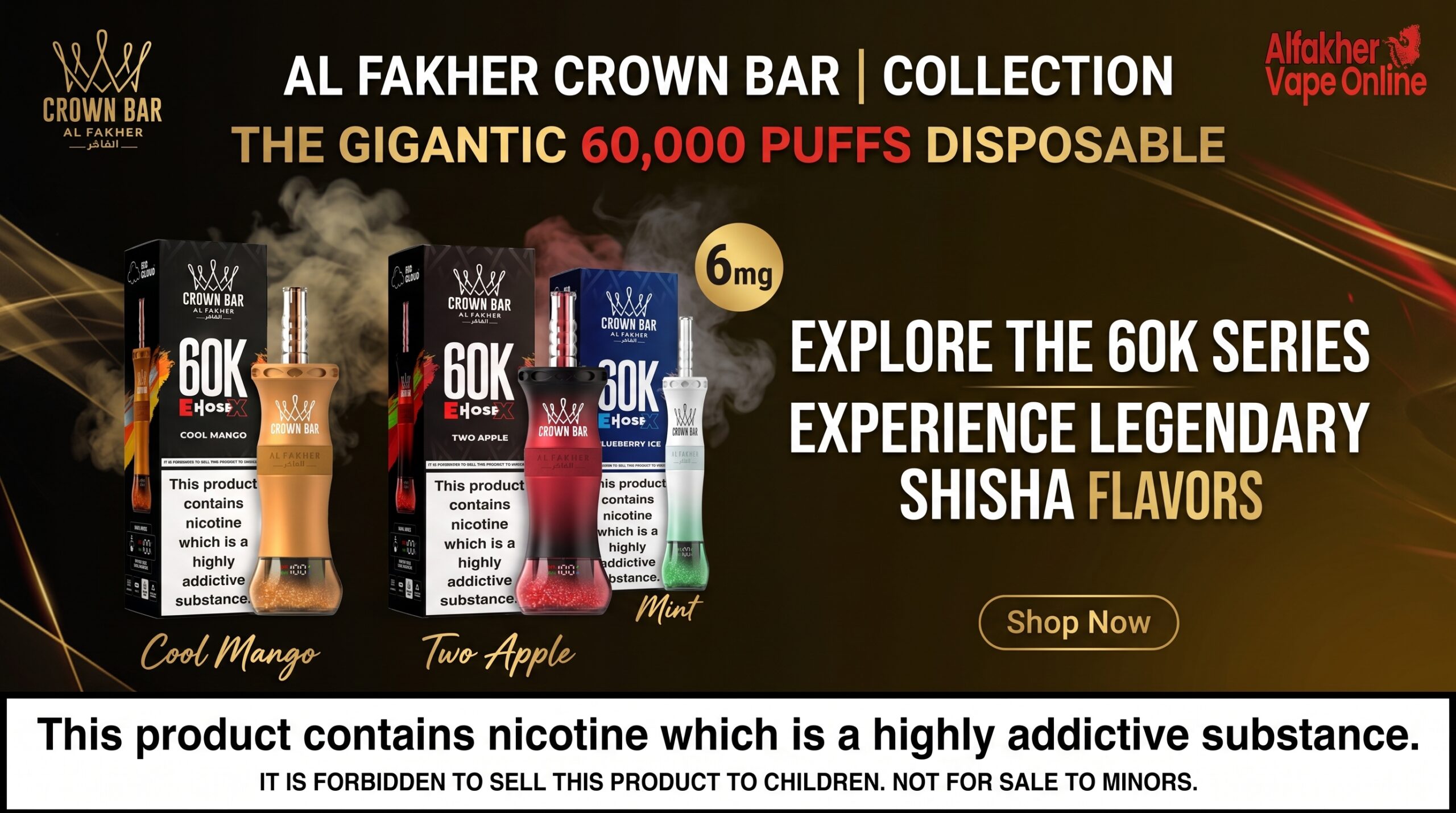 Al fakher crown bar 60k disposable vape