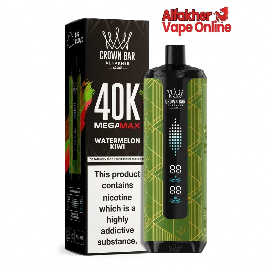 Al_Fakher_40k_Watermelon_Kiwi Crown Bar Al Fakher 40K Watermelon Kiwi 6mg UAE