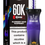 Crown Bar Al Fakher E-Hose X 60K Blueberry Sour Raspberry Disposable Vape 6mg in UAE