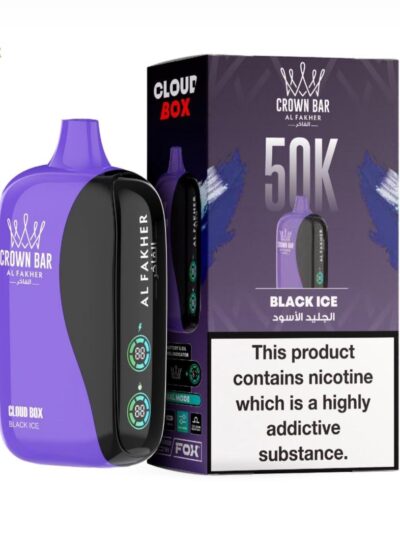 Al Fakher 50K Black Ice Cloud Box Vape 6mg | UAE