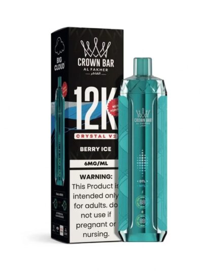Al Fakher 12000 Puffs Berry Ice V2 Crystal 5mg Disposable Vape in UAE