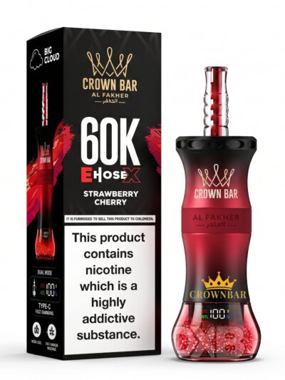Crown Bar Al Fakher E-Hose X 60K Blueberry Cherry Disposable Vape 6mg in UAE
