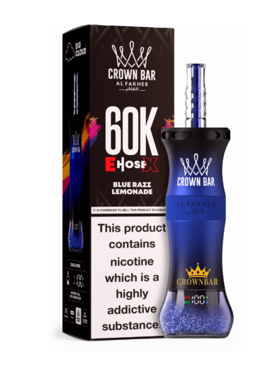 Crown Bar Al Fakher E-Hose X 60K Blueberry Lemonade Disposable Vape 6mg in UAE