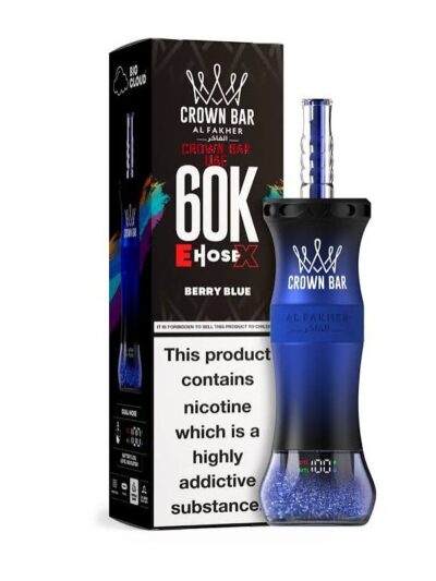 Crown Bar Al Fakher E-Hose X 60K Berry Blue Vape (6mg) | UAE
