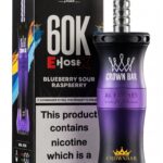Crown Bar Al Fakher E-Hose X 60K Blueberry Raspberry Disposable Vape 6mg in UAE