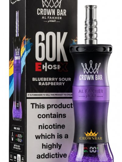 Crown Bar Al Fakher E-Hose X 60K Blueberry Raspberry Disposable Vape 6mg in UAE