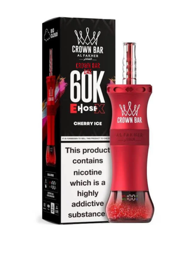 Crown Bar Al Fakher E-Hose X 60K Cherry Ice Vape (6mg) | UAE