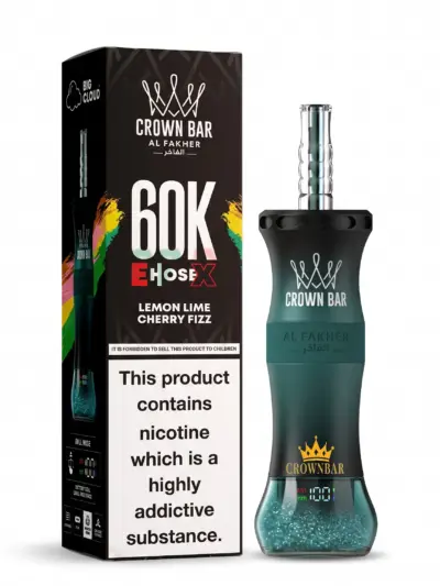 Crown Bar Al Fakher E-Hose X 60K Lemon Lime Cherry Fizz Disposable Vape 6mg in UAE