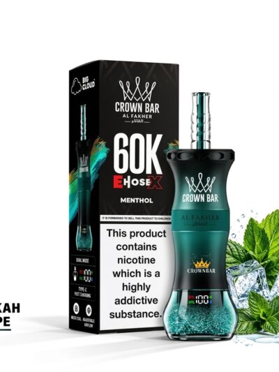Crown Bar Al Fakher E-Hose X 60K Menthol Vape (6mg) | UAE