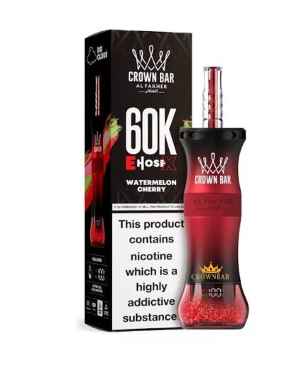Crown Bar Al Fakher E-Hose X 60K Watermelon Cherry Disposable Vape 6mg in UAE