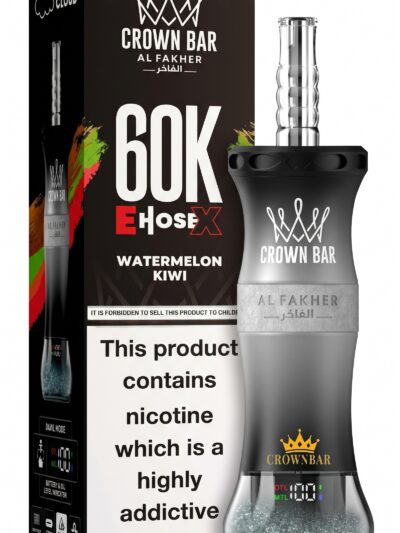 Crown Bar Al Fakher E-Hose X 60K Watermelon Kiwi Disposable Vape 6mg in UAE