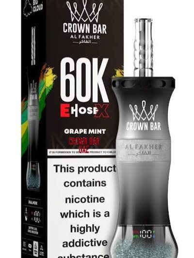 Crown bar Al Fakher E-Hose X 60k Grape Disposable Vape (6mg)