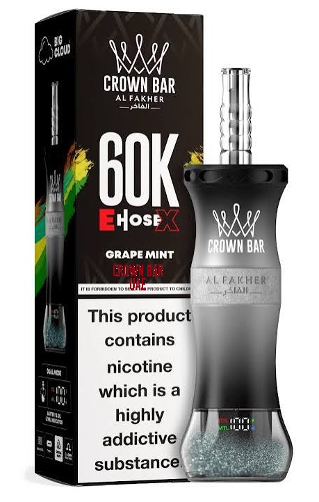 Crown bar Al Fakher E-Hose X 60k Grape Disposable Vape (6mg)