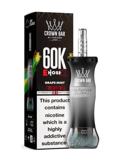Crown bar Al Fakher E-Hose X 60k Grape Mint Disposable Vape (6mg)