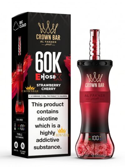 Crown Bar Al Fakher E-Hose X 60K Strawberry Cherry Disposable Vape 6mg in UAE