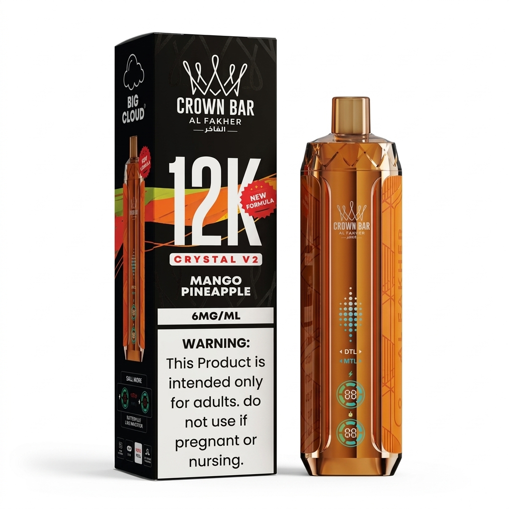 al fakher 12k Mango Pineapple Al Fakher 12000 Puffs Mango Pineapple V2 Crystal 5mg Disposable Vape in UAE